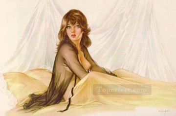 Nude Painting - nd0451GD realistic from photo woman nude pin up